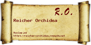 Reicher Orchidea névjegykártya